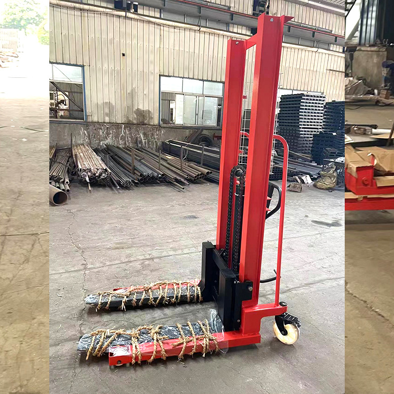 顶力机械 1T手动液压叉车液压搬运装卸堆高车升降叉车