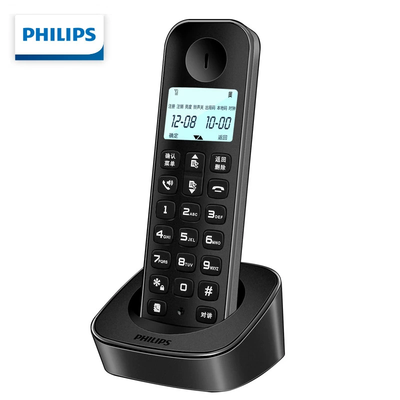 Цифровой беспроводной телефон Philips DCTG160 для офиса и дома с одной базой и одной трубкой, с функцией определения номера вызывающего абонента