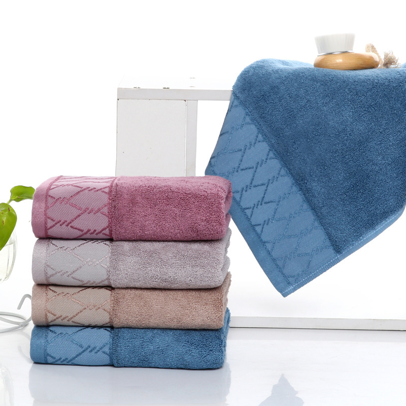 Bamboo fiber mesh flower dark thick towel embroidered LOGO gift gift gift box face washing adult face towel