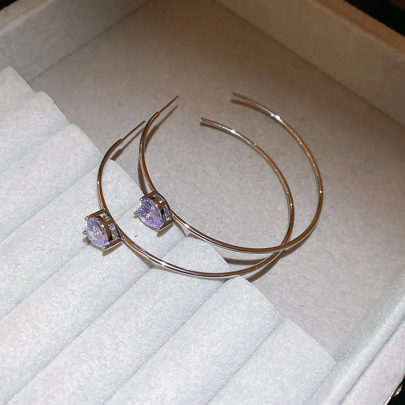 Aguja de plata-plata-púrpura