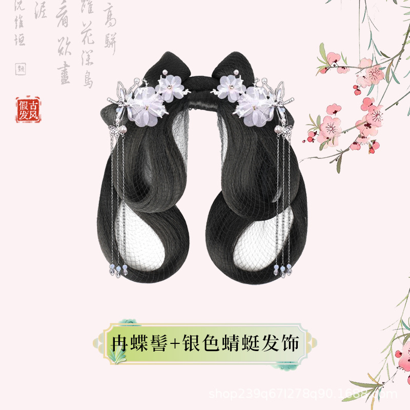 나비빵 + 은잠자리 헤어 액세서리 한 쌍