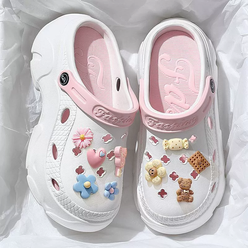 Ступать на дерьмо обувь для женщин, носящих летом 2024 новый крытый дом с толстым дном