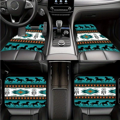 Avtomobil döşəmə paspasları — Dirt-Resistant, Wear-Resistant, Anti-Scratch Mats - x-car-floor-mat-58-3344cm-crystal-velvet-dot-plastic-bottom-two-piece-pack