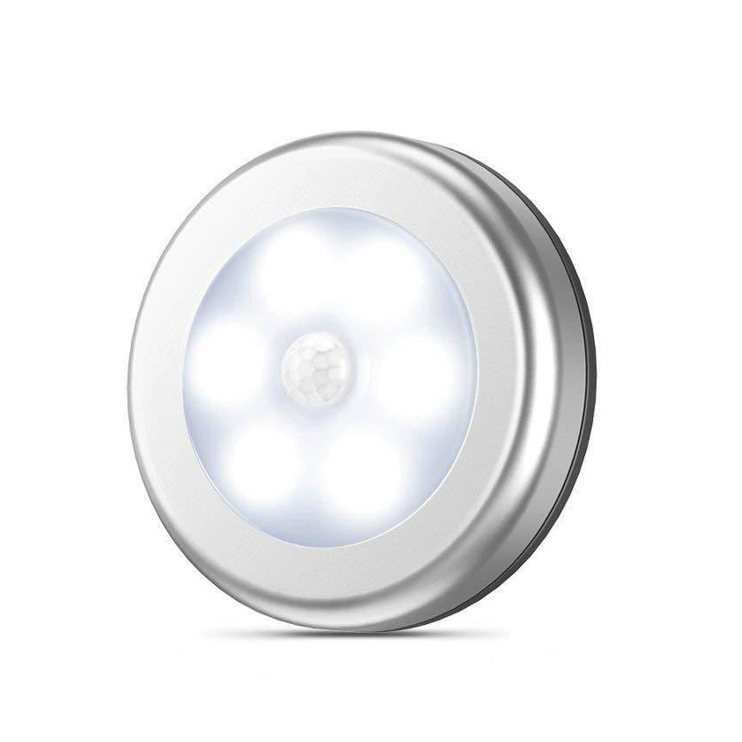 Motion Sensor Night Light, Smart Human-Induction Round Lamp, Battery-Powered, Small 8 cm