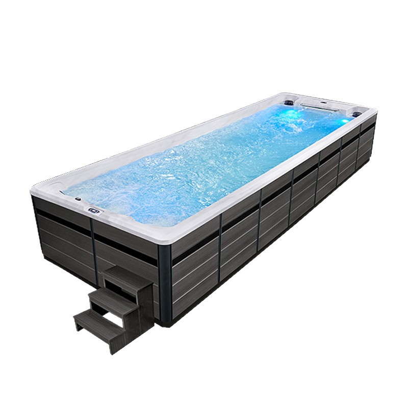 KERIKON 8m piscina infinita acrílica casa térmica piscina acabada piscina al aire libre piscina contra corriente