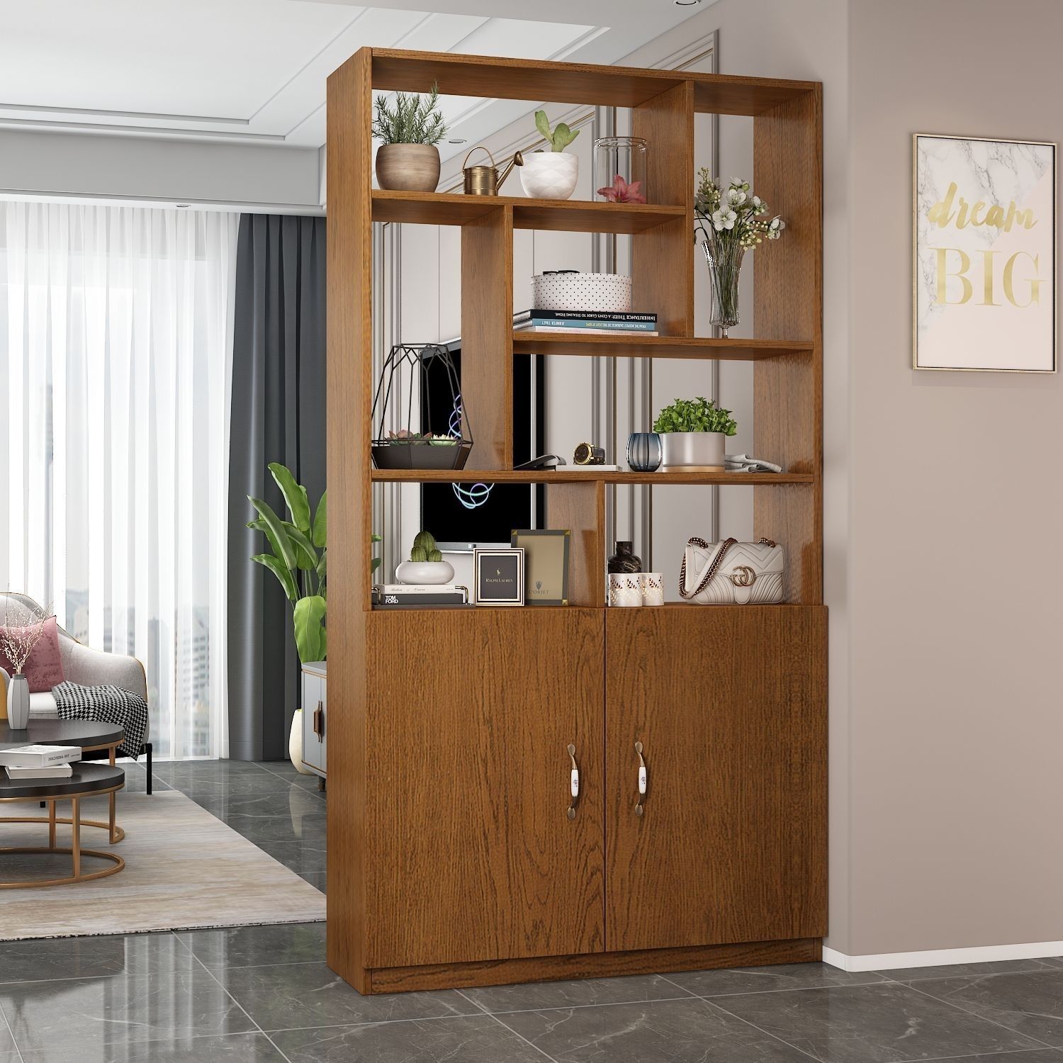 Modern Small Apartment Living Room Entrance Cabinet Partition Cabinet Display Cabinet Shoe Cabinet Integrated Internet Celebrity Screen Cabinet Storage Cabinet Combination