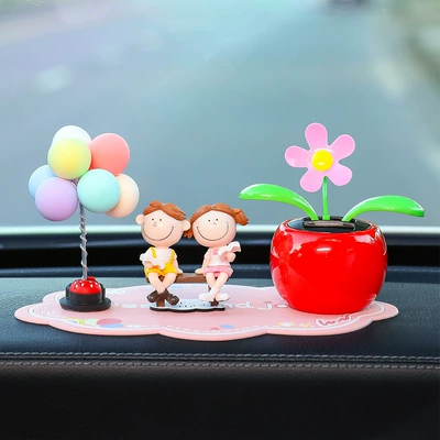 Women's Car Supplies, New Style, Car ornaments - reading-couple-red-sunflower-balloon-pink-pad