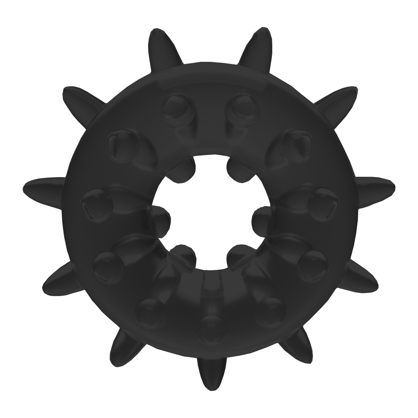 Spiked Snowflake Wearable Penis Ring, Textured TPE Cock Ring for Men — detail image 20
