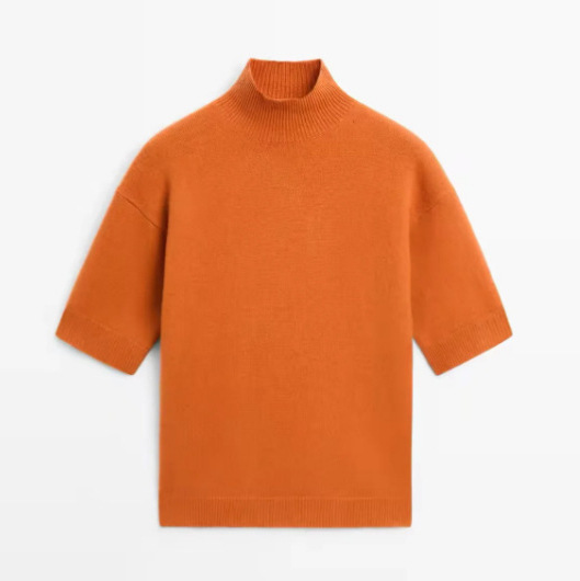 BM&MD&ZA early autumn new women's casual high-neck short-sleeve sweater top knitwear 05718596615