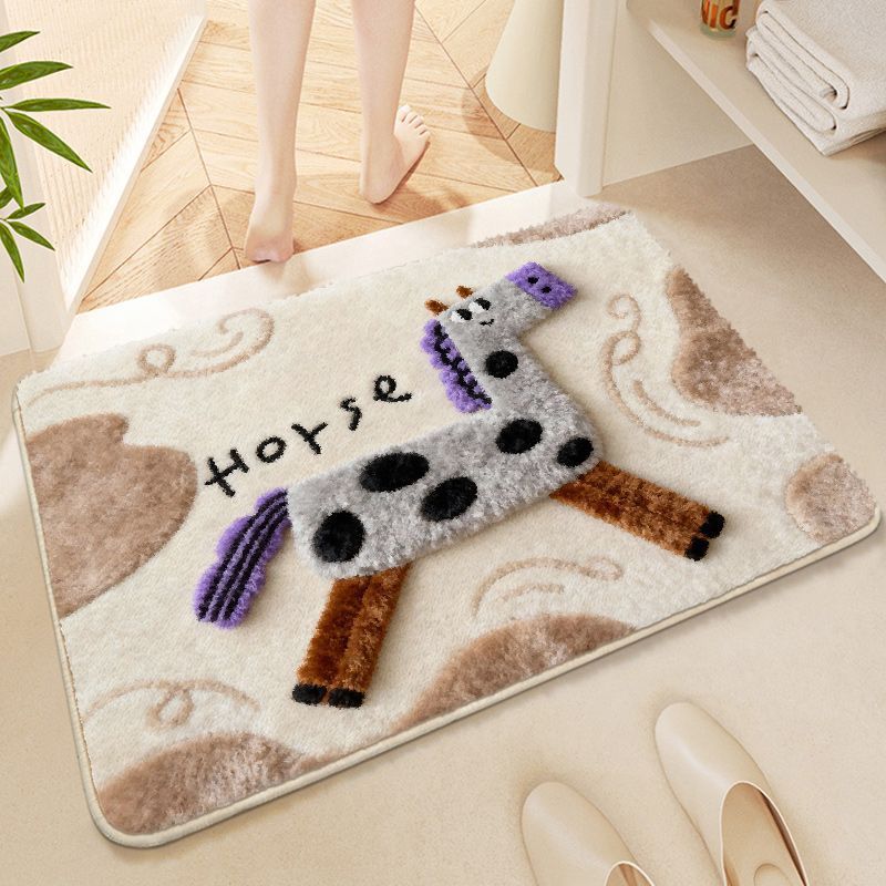 Cartoon Cute and Cute Kitten Bathroom Imitation Cashmere Thickened Absorbent Foot Mats Stain-Resistant Bathroom Door Mats and Floor Mats for Delivery