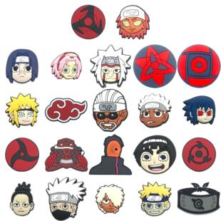 Naruto series shoes buckle festival party cross-border hot-selling hole shoes shoes flower shoes accessories pvc plastic shoes