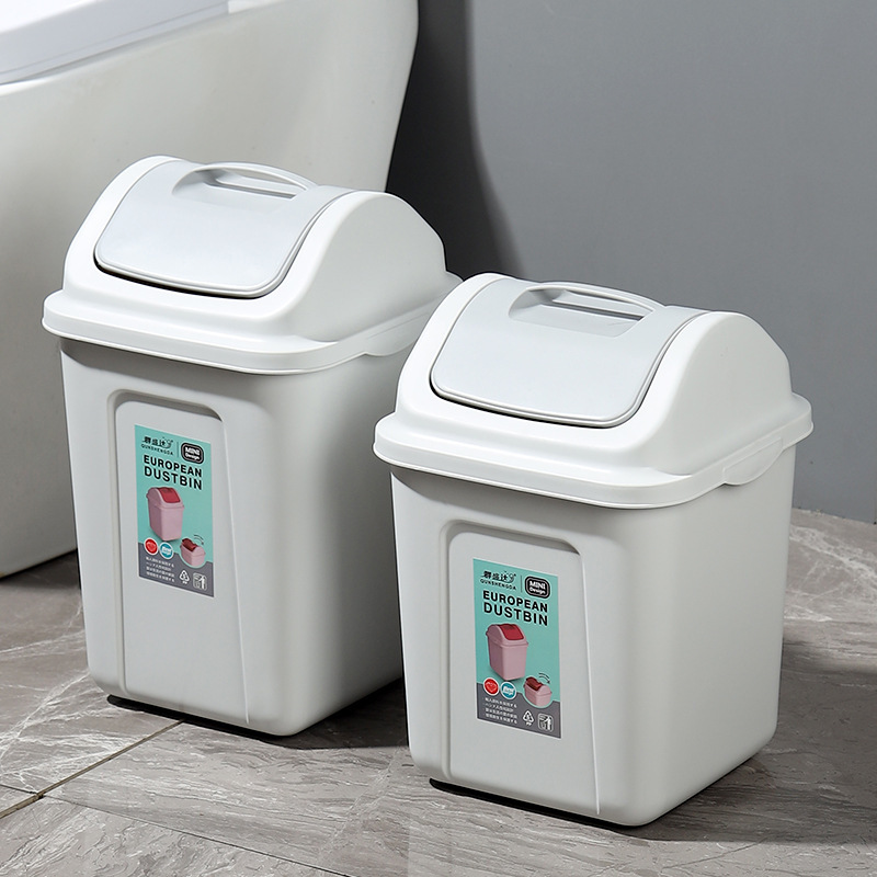 Lid-shifting portable trash can for kitchen, living room, home, bathroom, toilet, plastic trash can with lid, bathroom trash can Lid-shifting portable trash can for kitchen, living room, home, bathroom, toilet, plastic trash can with lid, bathroom trash can