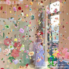 小紅本同項懸濁花diy花のカーテンの材料は花を包んで飾ります。