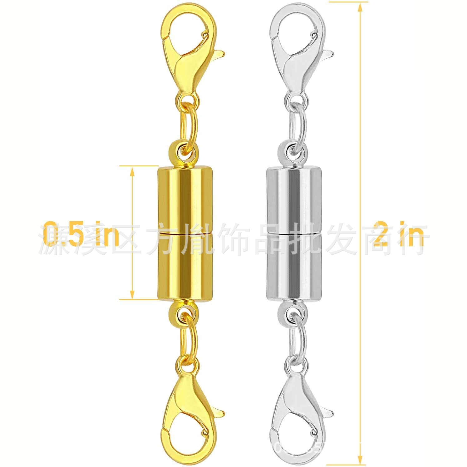 Diyアクセサリー純銅保色磁石バックルブレスレットロブスターバックルネックレスバックル円柱磁気バックル