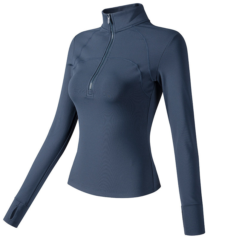 Song Station Half-Zip Yoga Suit Tight-Fit Slimming Long-Sleeved Sports Top Light Luxury Jacket Spring New Women's