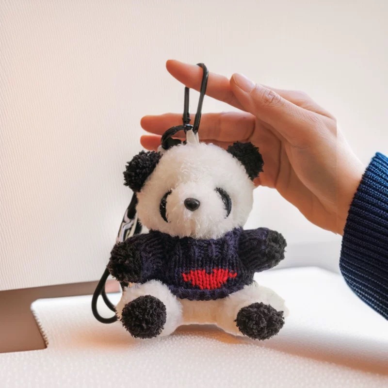 Caricatura panda peluche colgante oso espacial bolsa colgar decoración Wenchuang peluche muñeca llavero regalo para parejas
