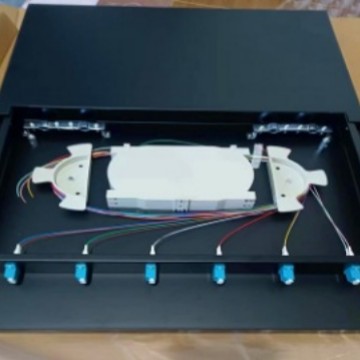 电信级加厚1U抽拉式ODF12芯24芯48芯光纤终端盒 LC单模多模配线架