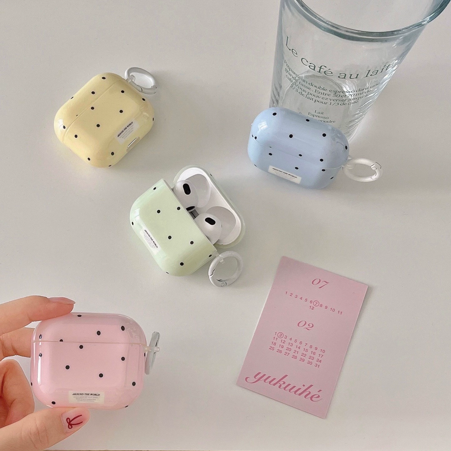 Чехол для AirPods, горошек, подходит для AirPods 4/Pro2/3 поколения, беспроводной Bluetooth, мягкий простой корпус