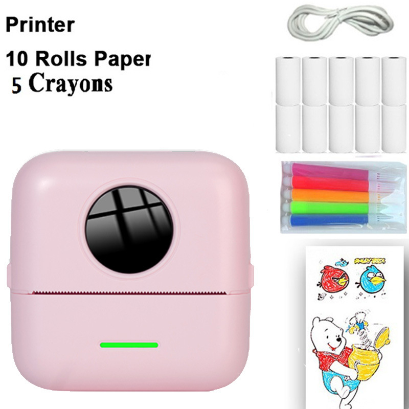 Transfronterizo nuevo portátil mini estudiante pregunta equivocada impresora de bolsillo etiqueta foto Bluetooth impresora térmica