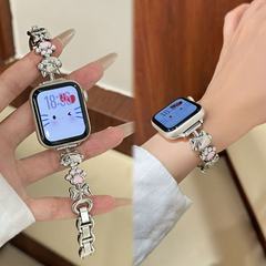 适用于苹果applewatchS10手表带Ultra金属链iwatch9876SE音乐小猫