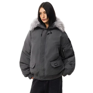 2026美式复古毛领连帽防水棉服男女冬季保暖工装棉衣外套