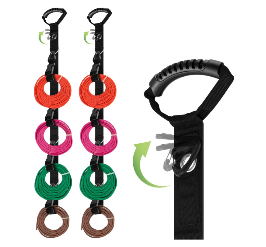 블랙; 휴대용 아일렛 삼각형 버클 연장 스트랩-5cm*98cm