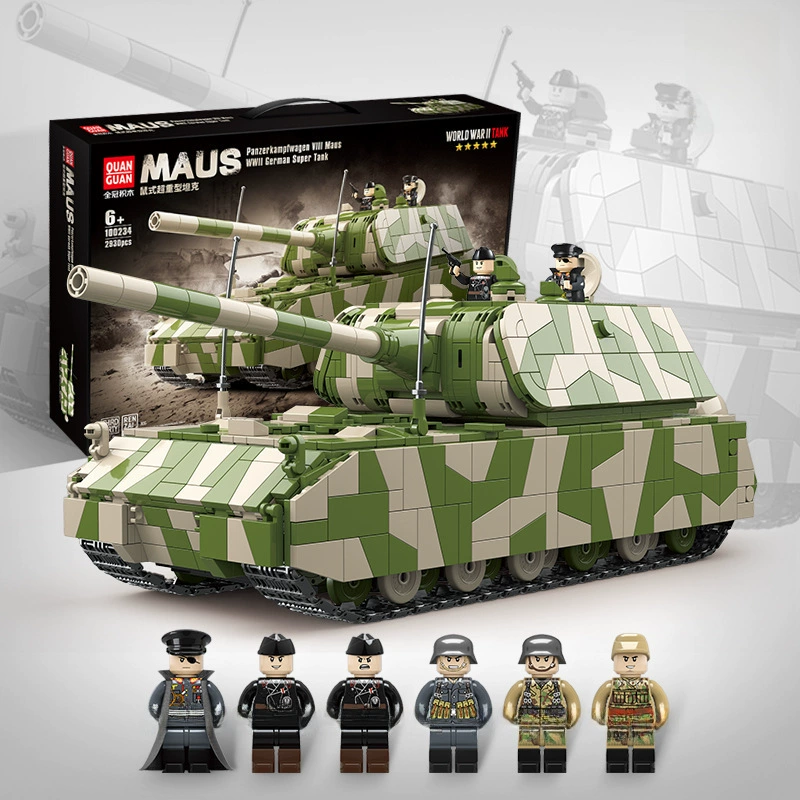 全冠 Lego, tank, constructor, minifigures for boys, toy, small particles