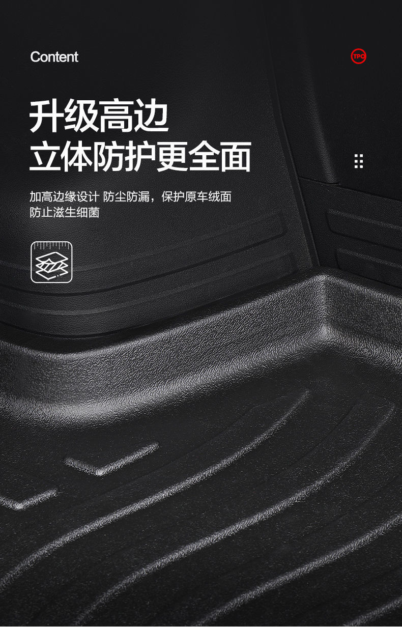 Suitable for Bmw 5 Series 525Li/530Li Trunk Mat Car Interior Decoration Supplies 2025 Tpe Trunk Mat