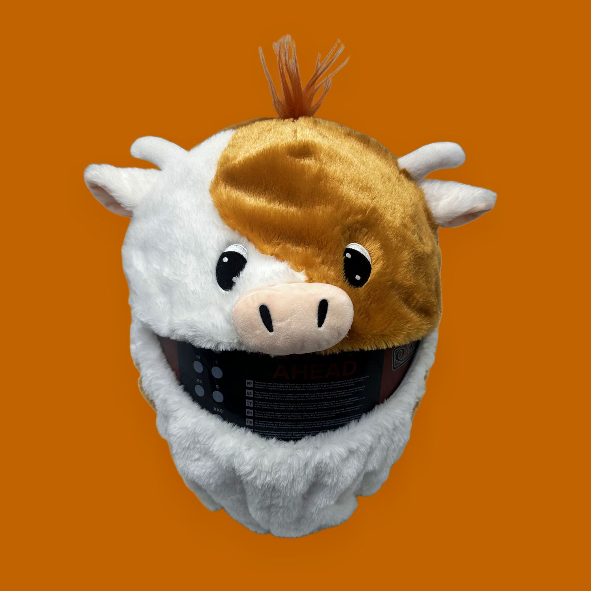 Conejo de Halloween de peluche cubierta del casco de la motocicleta casco de dibujos animados sombrero de la joyería frito calle cubierta protectora horror tendencia