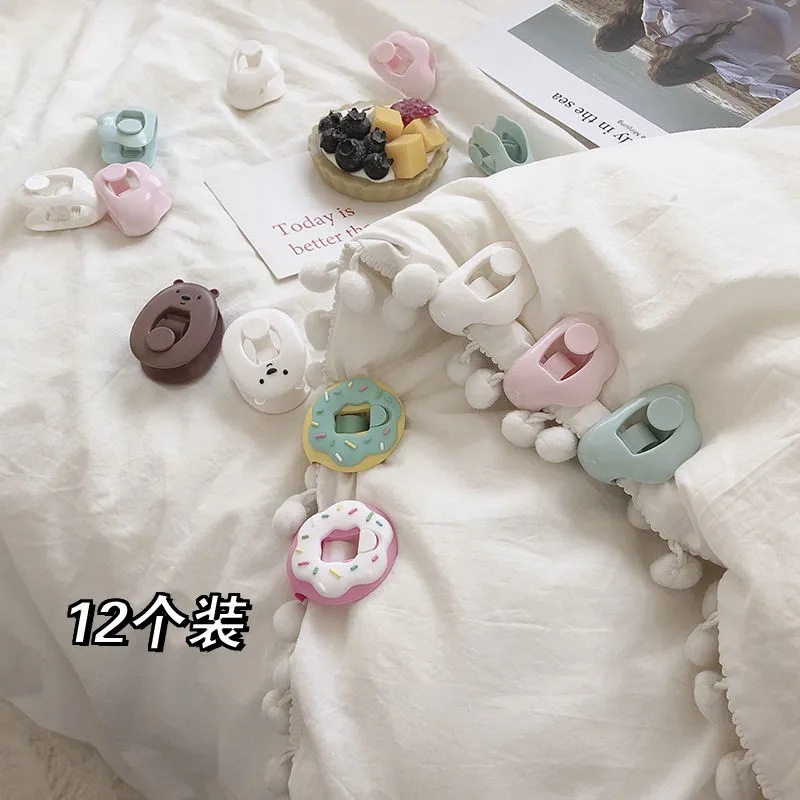 創意雲布団固定器無痕無針滑り止め取り外し可能布団カバーカバー熊固定器シングル|undefined