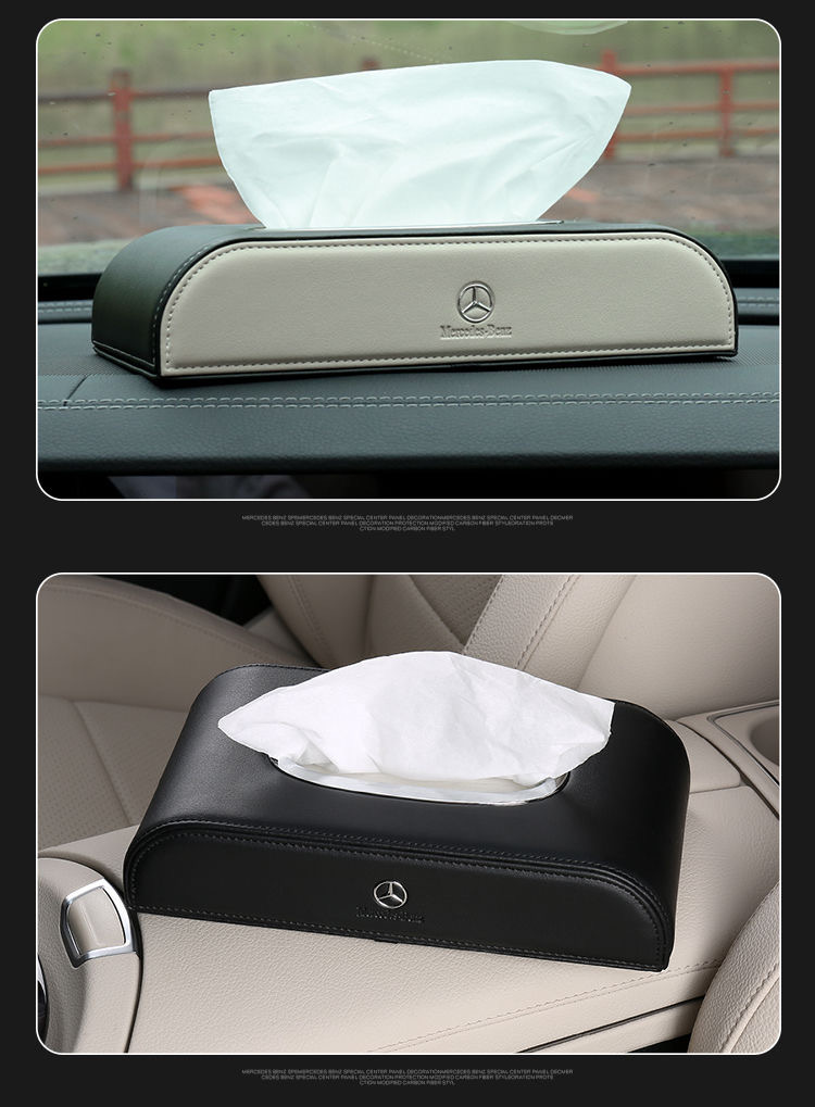 Hot Selling Car Supplies Car Tissue Box Seat Type Center Console Multi-Functional Tissue Box Car Interior Car Ornaments