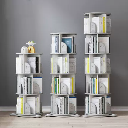 网红旋转书架360度书柜儿童落地简易家用小型绘本架置物架批发