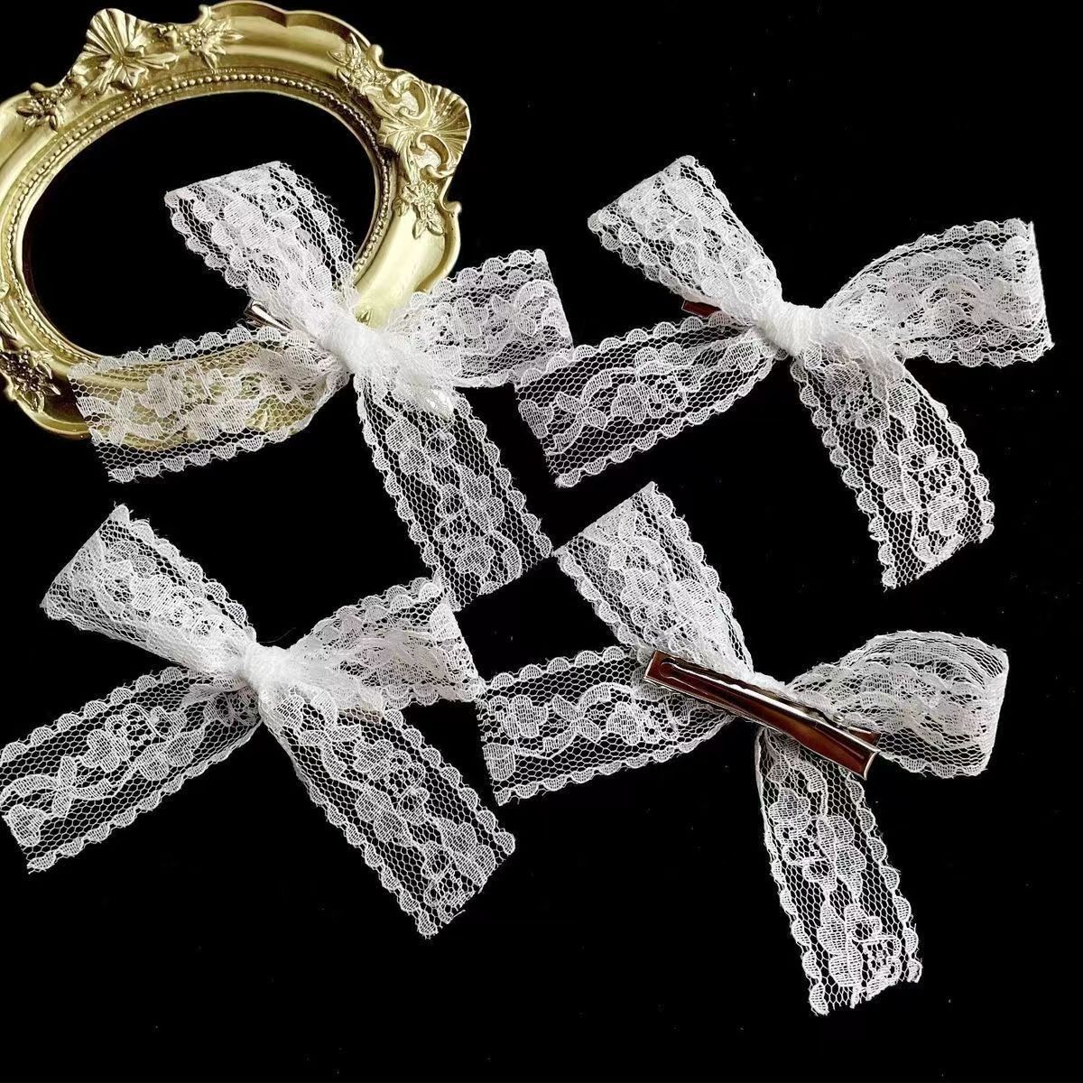 15g Weight Hair Clip Hair Accessories Type 1 Piece, 1 Pair Quantity Holiday, Daily Occasion Gauze Material Bow Knot Pattern Girl'S Gender Casual, Cute Style Girl'S Casual Cute Bow Knot Cloth Gauze Hair Clip 8