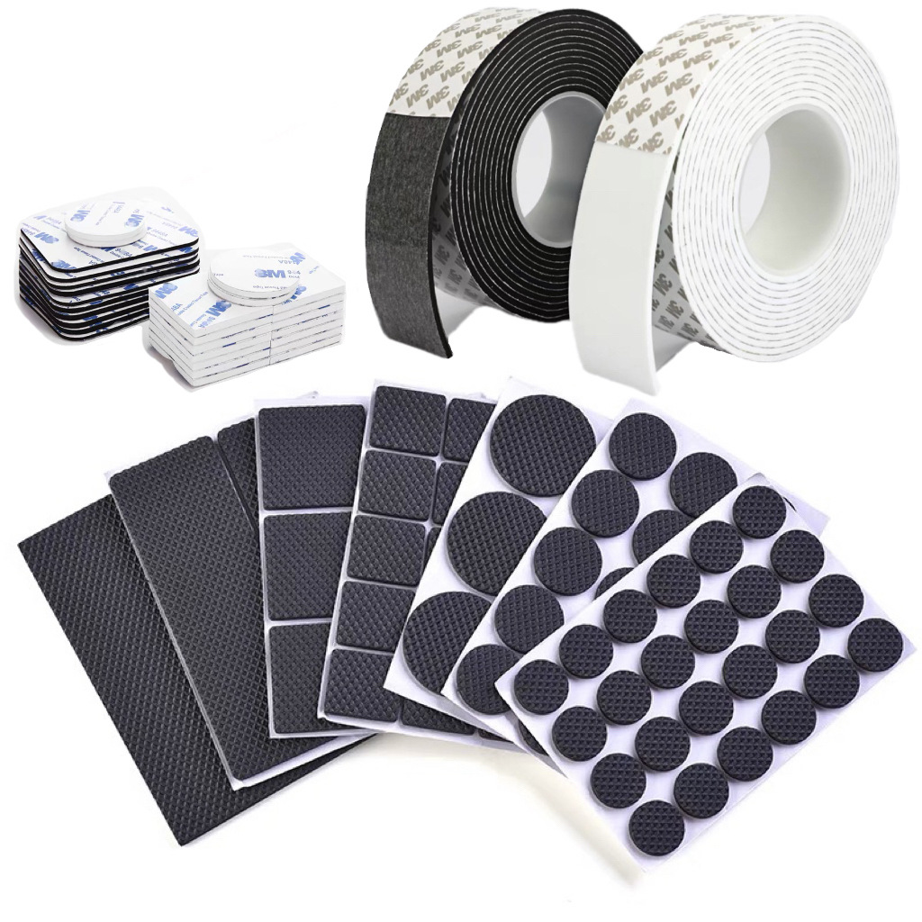 厂家自粘背胶硅橡胶镙丝孔密封垫包装辅助硅胶垫黑色网格纹路