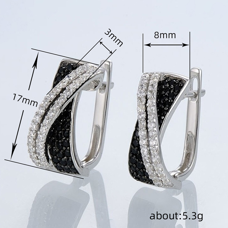 Créoles élégantes avec zircon design unique et tendance_voghion.com