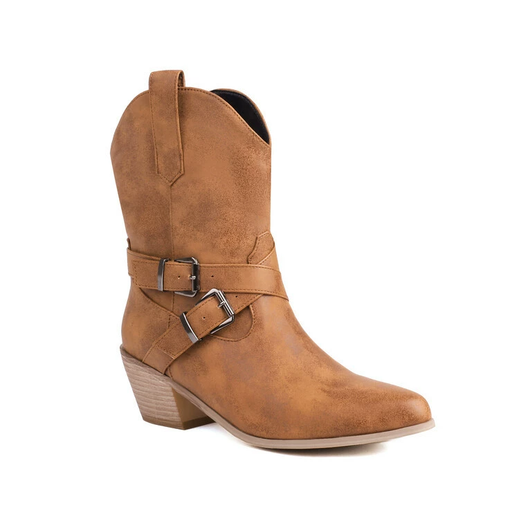 (Cross-border trading), belt, buckle, low boots, plus size