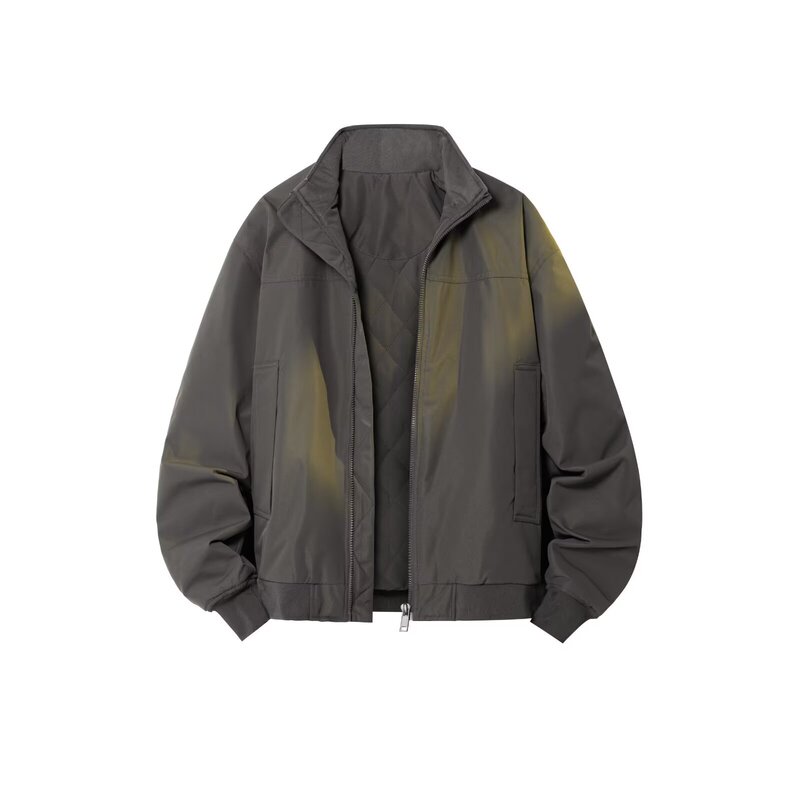 American Style Pilot Jacket Men's Cleanfit Retro Lapel Thickeneded Outwear Winter Trendyy Versatile Casual Cotton Outwear