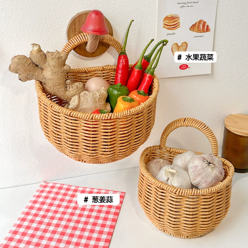 Милая тканая ручная ретро корзина для хранения, handmade