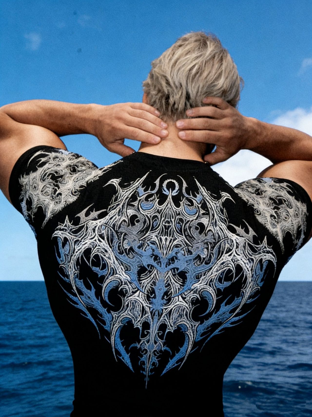 Breathedivinity Trendy Dark Style Men's T-shirt Sports, Fitness, Cycling, And Basketball, Exclusively For Cross-border 008_viptrois.com