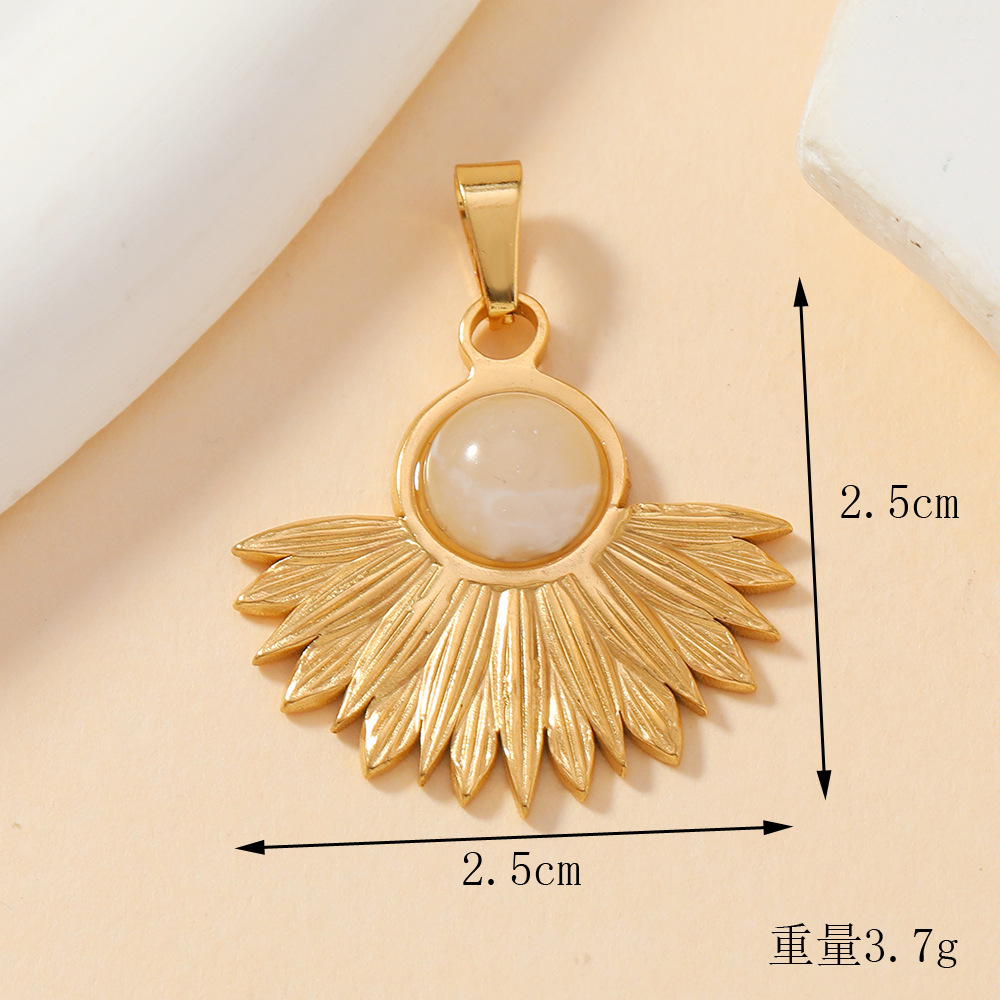 Colgante único, fundición de acero inoxidable, joyería de lujo ligera, amor, ovalado, gemas de colores, diamantes completos, accesorios de collar de bricolaje