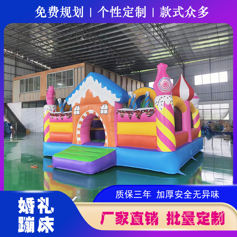Foreign Trade Inflatable Castle Indoor and Outdoor Small Slide Trampoline Household Kidsren's Trampoline Amusement Equipment Manufacturer