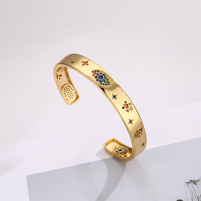 Lady Geometric Copper Zircon Bangle 1 Piece