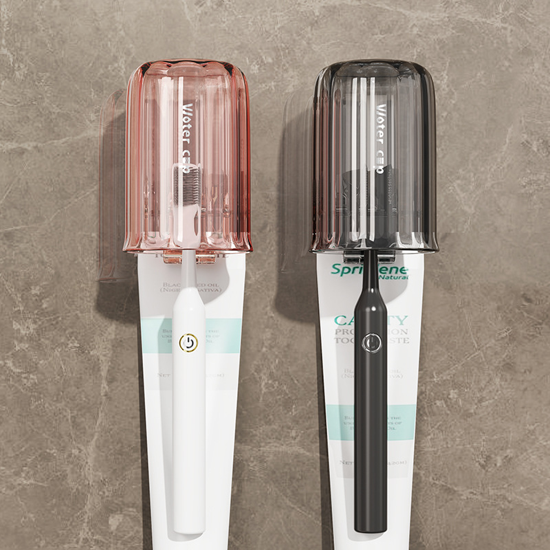 Taza de dientes cepillo de dientes tipo pared sin perforación inodoro aparatos dentales eléctricos enjuague bucal porta taza conjunto familiar