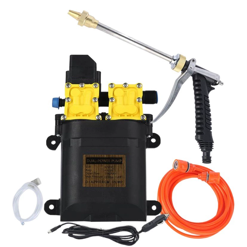 Мощный мембранный насос Автомойка на выходе воды под высоким давлением электрическая 12 В Автомойка автомойка водяной насос
