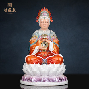 Resin Statue of the Mother Goddess for Home Worship, Li Shan Lishan Silent Mother Buddha Statue Ornament