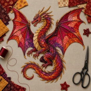 �羳Mythic Wilds DIY Layered Patchwork Art Kit ��Ä���ƴ��