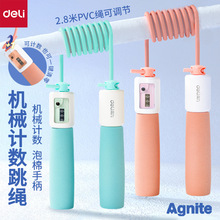 得力18701计数跳绳儿童幼儿小学生中考健身运动有绳计数器批发
