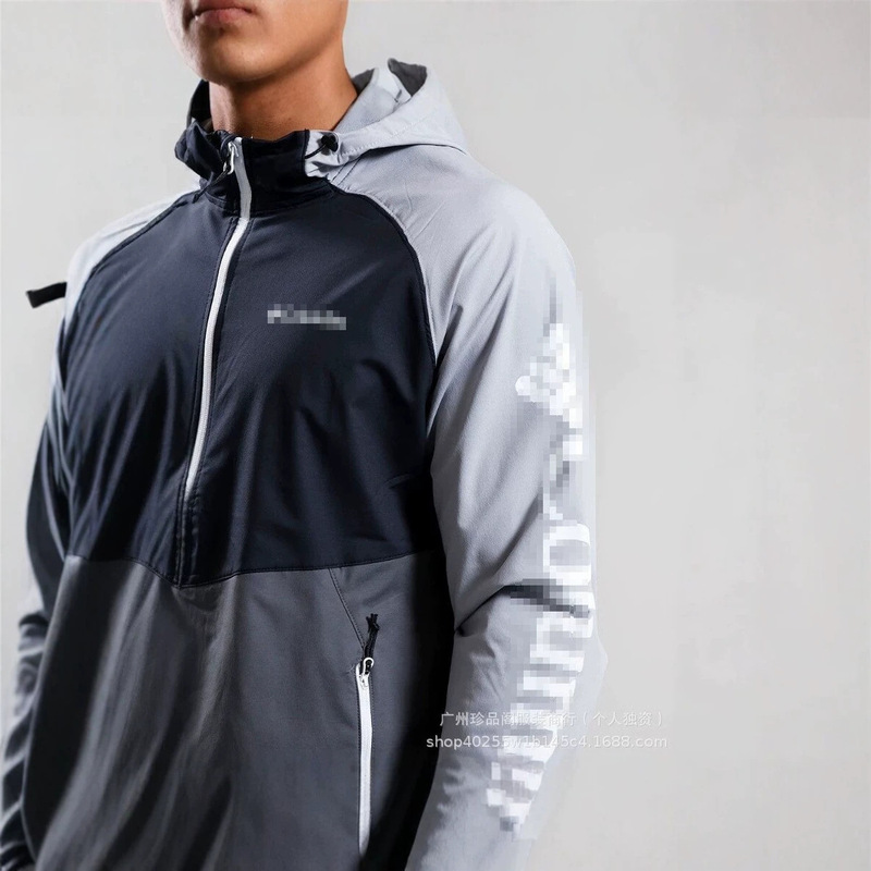 2025 New Men's Color-Block Quick-Dry Sports Jacket, Spring and Autumn Breathable Stand-Up Collar Design Outdoor Casual Top 2025 New Men's Color-Block Quick-Dry Sports Jacket, Spring and Autumn Breathable Stand-Up Collar Design Outdoor Casual Top