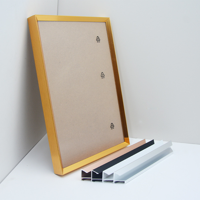Aluminum Alloy Brushed Metal Beveled Photo Frame Light Luxury Modern Framed Poster Decorative Painting Oil Painting Outer Frame Picture Frame Advertising