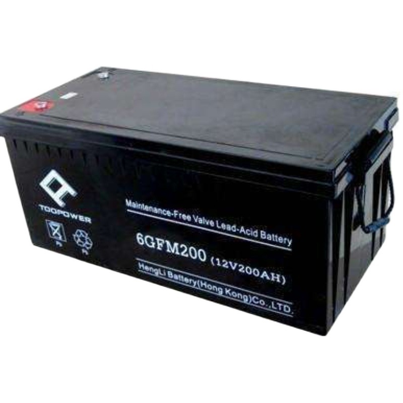 TOOPOWER天力蓄电池12V200AH 阀控式6GFM200工业安防UPS基站 机房